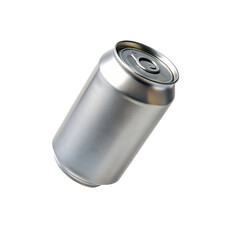 Flying a aluminum soda can, Isolated on transparent background