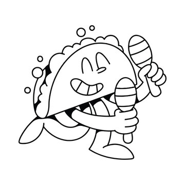 recommend clip art: Hand Drawn Mexican Food Mascot Character Illustration