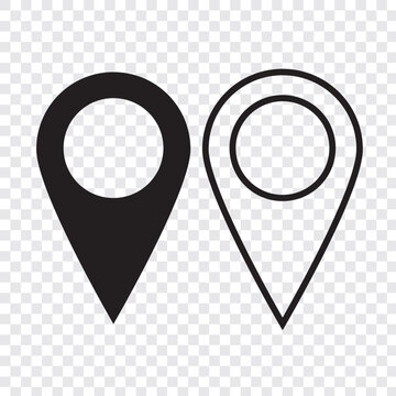Map pin location icons Set . Modern map markers .Vector illustration on a white background. In eps 10.