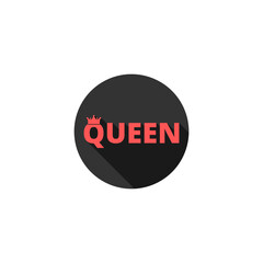 Queen icon isolated on transparent background