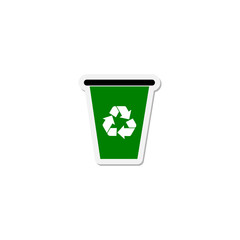 Recycling icon isolated on transparent background