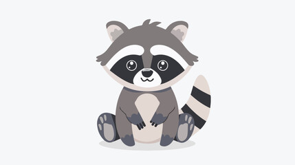 Vector of cute raccoon kawaii style animal 