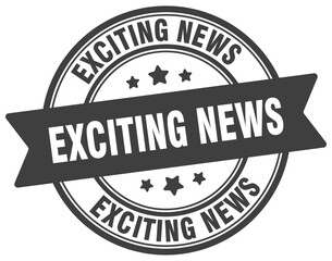 exciting news stamp. exciting news label on transparent background. round sign