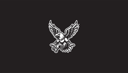 eagle mascot design logo