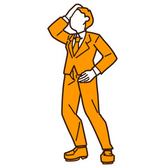 失敗して頭を抱えるビジネスマンのイラスト