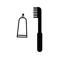 toothbrush vector icon