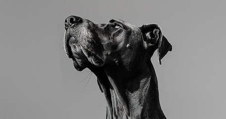 Great Dane, towering and gentle, the gentle giant among dogs.  - obrazy, fototapety, plakaty