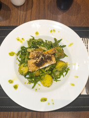 Haddock and pesto salad