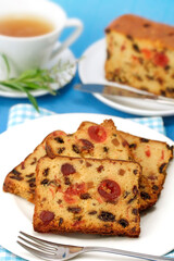 Spiced plum cake.