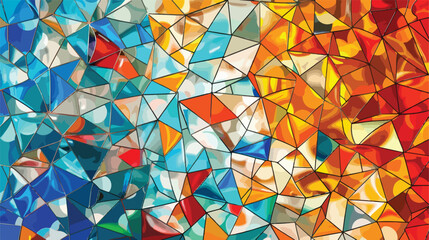 Abstract geometric triangle background art artistic br - obrazy, fototapety, plakaty