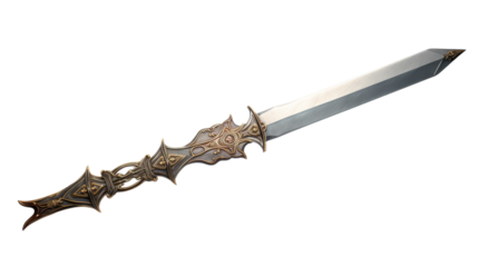 A sharp, gleaming knife rests on a pristine white surface