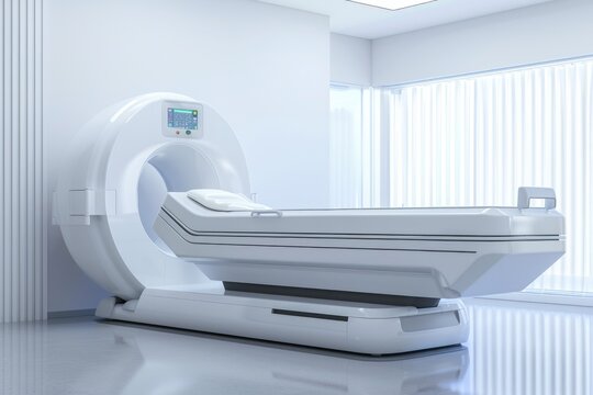 Nuclear Medicine Clinic: Gamma Camera for Body Examination and Medical Equipment in Hospital