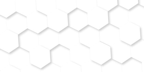 Naklejka premium Abstract background with hexagons white creative grid vector element polygonal pattern background vector. seamless bright white abstract honeycomb background.