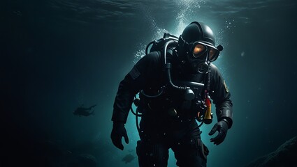 scuba diver in the sea