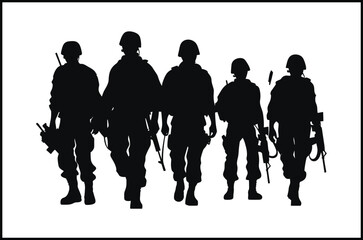 Veterans Army Soldier Silhouette Clip art Vector, Soldier Silhouette Images, Military Silhouette Images.