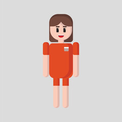 Cool And Beautiful Female Character Flat Design