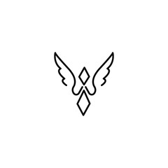 Abstract bird vector logo design