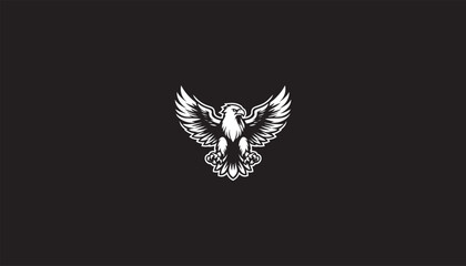 eagle with wings, flying, design, logo, 