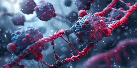 Pnedamic virus attacking on DNA 
