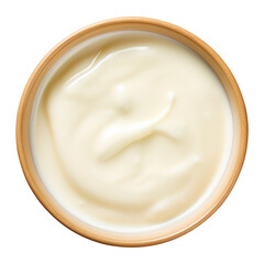 Bowl of bechamel sauce isolated on transparent background Remove png, Clipping Path, pen tool