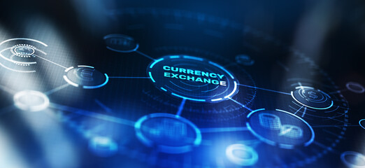 Currency Exchange Market Financial concept. Universal financial background