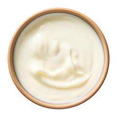 Bowl of bechamel sauce isolated on transparent background Remove png, Clipping Path, pen tool