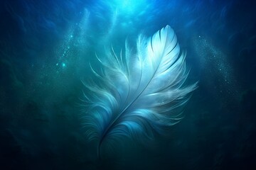 Water Element Feather Wallpaper