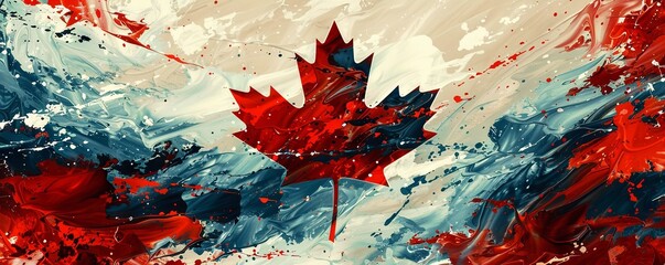 Canada day banner or header background. 1st of July national holiday design.art illustration
