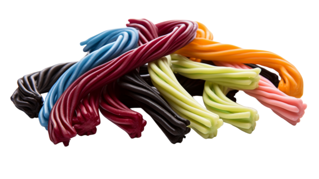 Colorful cords intertwine on a white background in a vibrant display of diversity and unity
