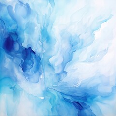 Fototapeta na wymiar Blue light watercolor abstract background