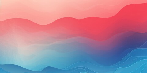 Blue red gradient wave pattern background with noise texture and soft surface gritty halftone art  - obrazy, fototapety, plakaty