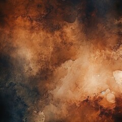 Brown dark watercolor abstract background 