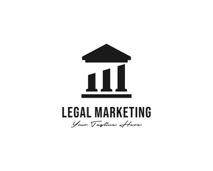 Fototapeta na wymiar legal marketing logo 