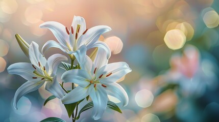 Obraz premium Close-Up of White Flower on Blurry Background