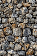 Stacked Stone Gabion with Textured Variety