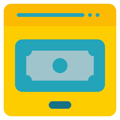 internet online money withdraw receive flat style