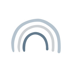 Obraz premium Rainbow Minimal Vintage Illustration Drawn