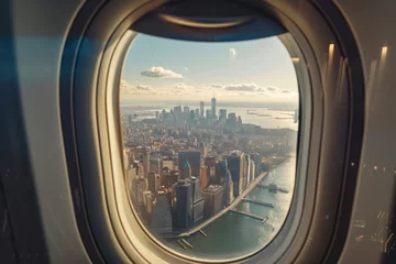 Foto op Plexiglas airplane window new york © Cecilia