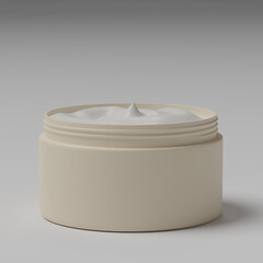 Minimalist cosmetic jar mockup