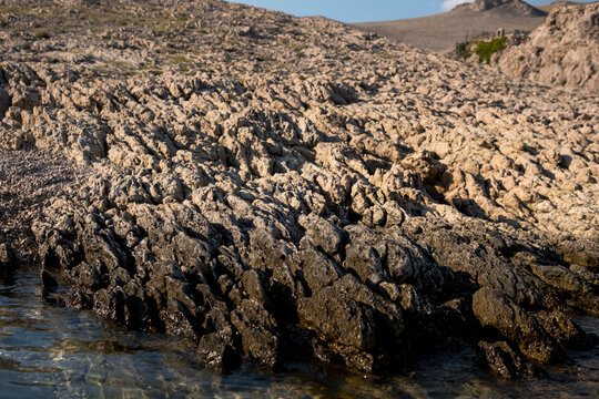 Limestone pavemant on the island of Pag