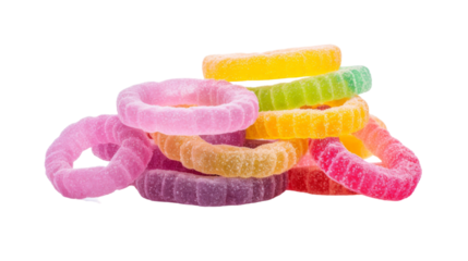 A playful pile of colorful gummy bears stacked on top of each other