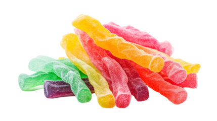 A playful pile of colorful gummy bears stacked on top of each other in a whimsical and imaginative display