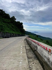 Fototapeta premium Road in the mountains. Serpentines. Beautiful road. Mountains. Route. Pass. Nature. Travel