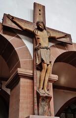 Triumphkreuz, Stiftsbasilika, Aschaffenburg - obrazy, fototapety, plakaty
