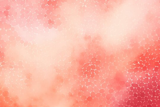 Coral watercolor abstract halftone background pattern