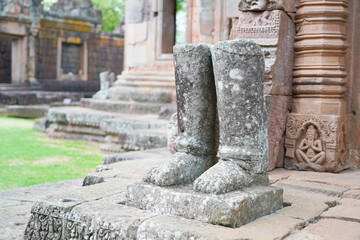 at Phanom Rung Historical Park , An ancient stone castle, World heritage in north east of Buriram Thailand.
