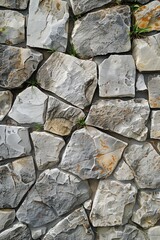 White Rustic Stone Wall Texture