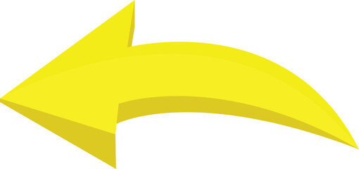 3D Yellow Arrow Icon. Vector Illustration Design.	