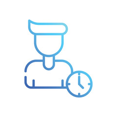 Person Hour vector icon design