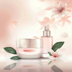Realistic background for product cosmetic or skincare.